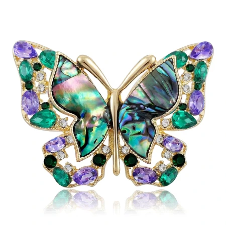Korean-style fashionable alloy abalone, shell and butterfly brooch, versatile and elegant ladies' clothing, and versatile corsages Korean-style fashionable alloy abalone, shell and butterfly brooch, versatile and elegant ladies' clothing, and versatile corsages
